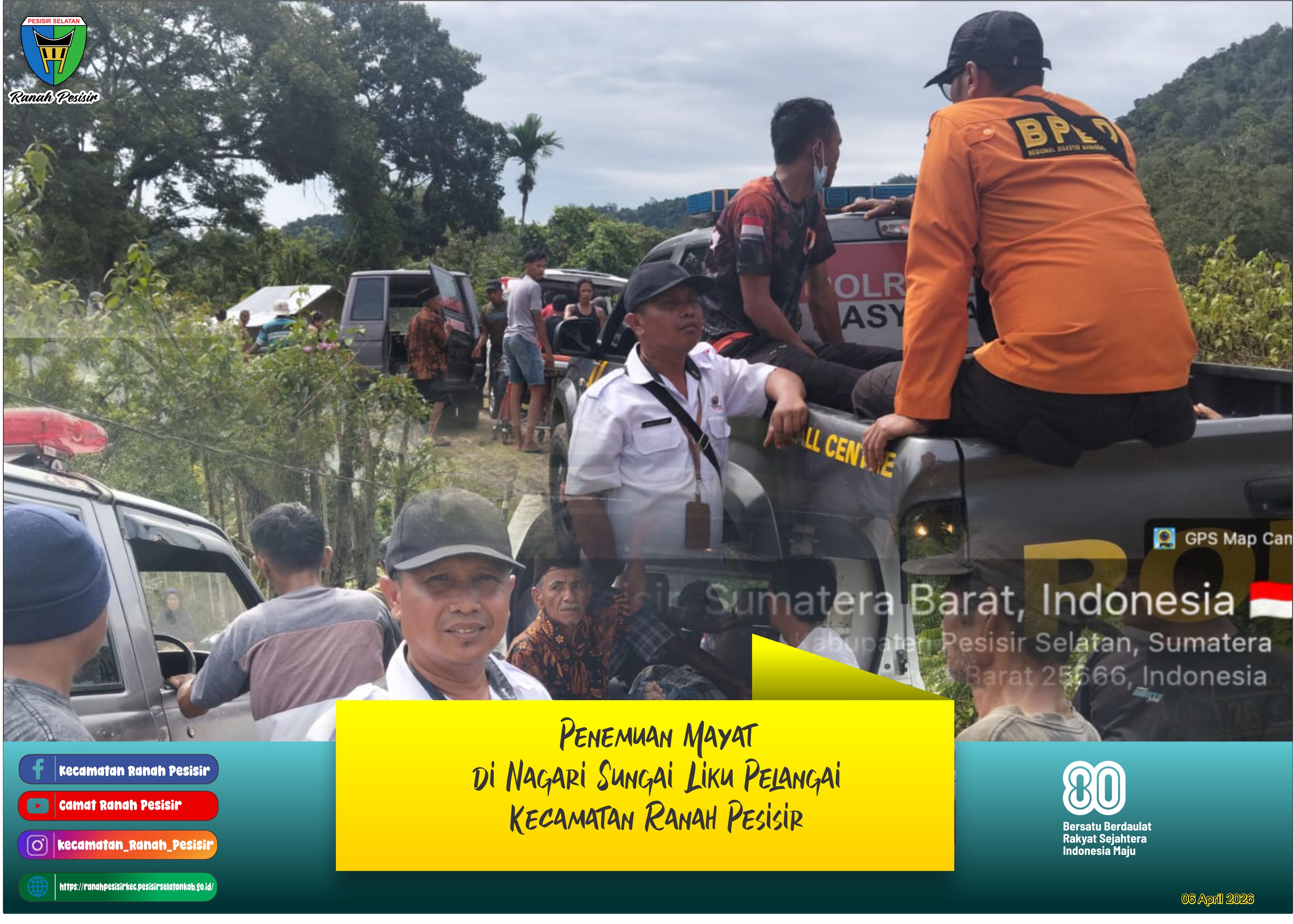 Penemuan jenazah lansia di Nagari Sungai Liku Pelangai